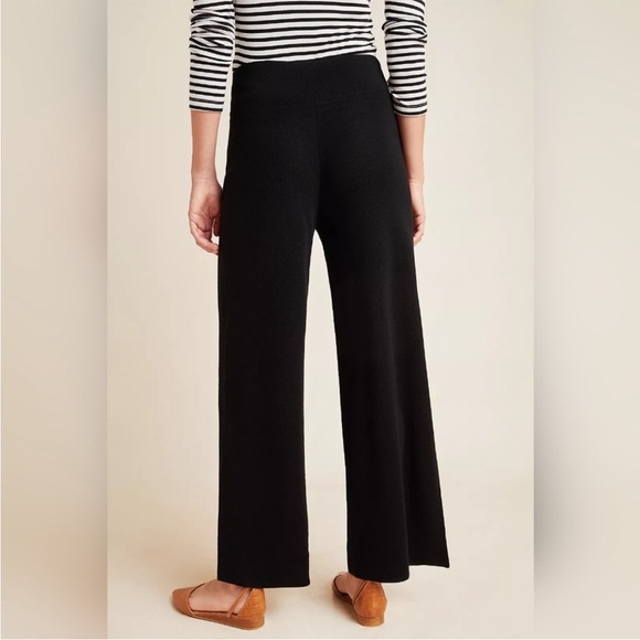 The Moth by Anthropologie Black Knit Wide-Leg Pants - Picture 3 of 7